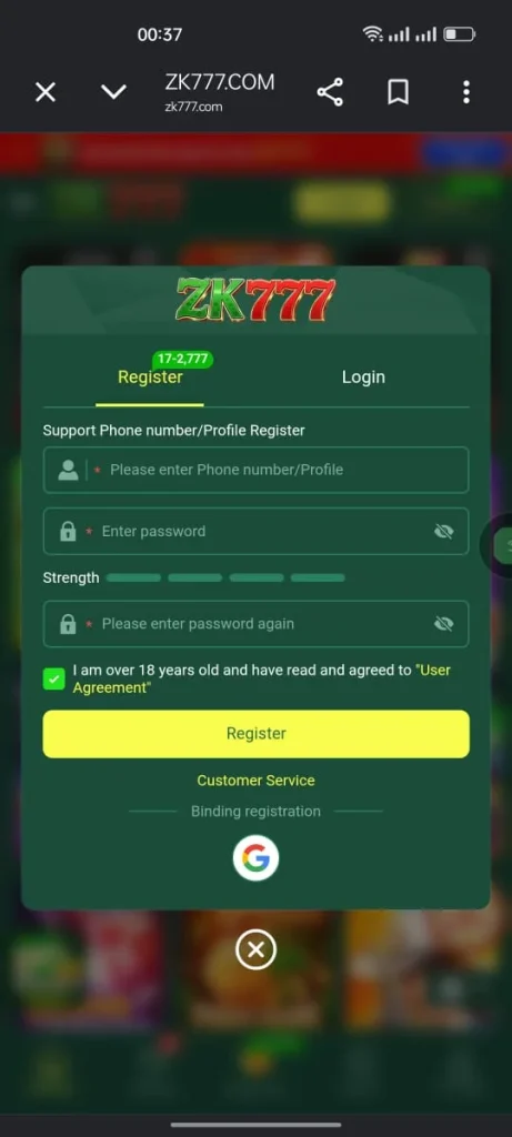 ZK777 Register
